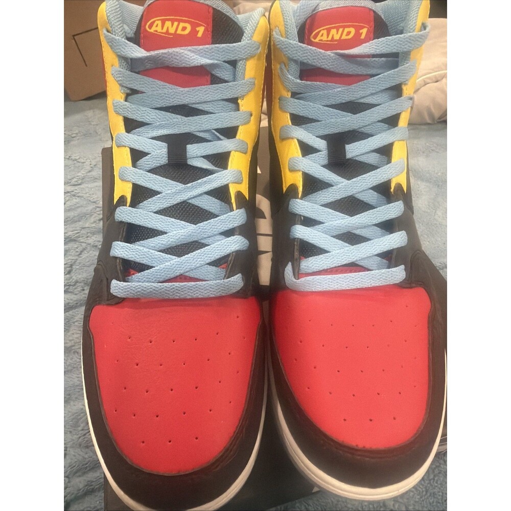 AND1 Slam Mid TPR Men’s Mid Top Lace-Up Sneakers Multicolor Colorblock